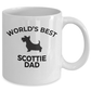 Scottie Dad Mug School Mascot Dog Lover Gift White Ceramic Coffee Cup