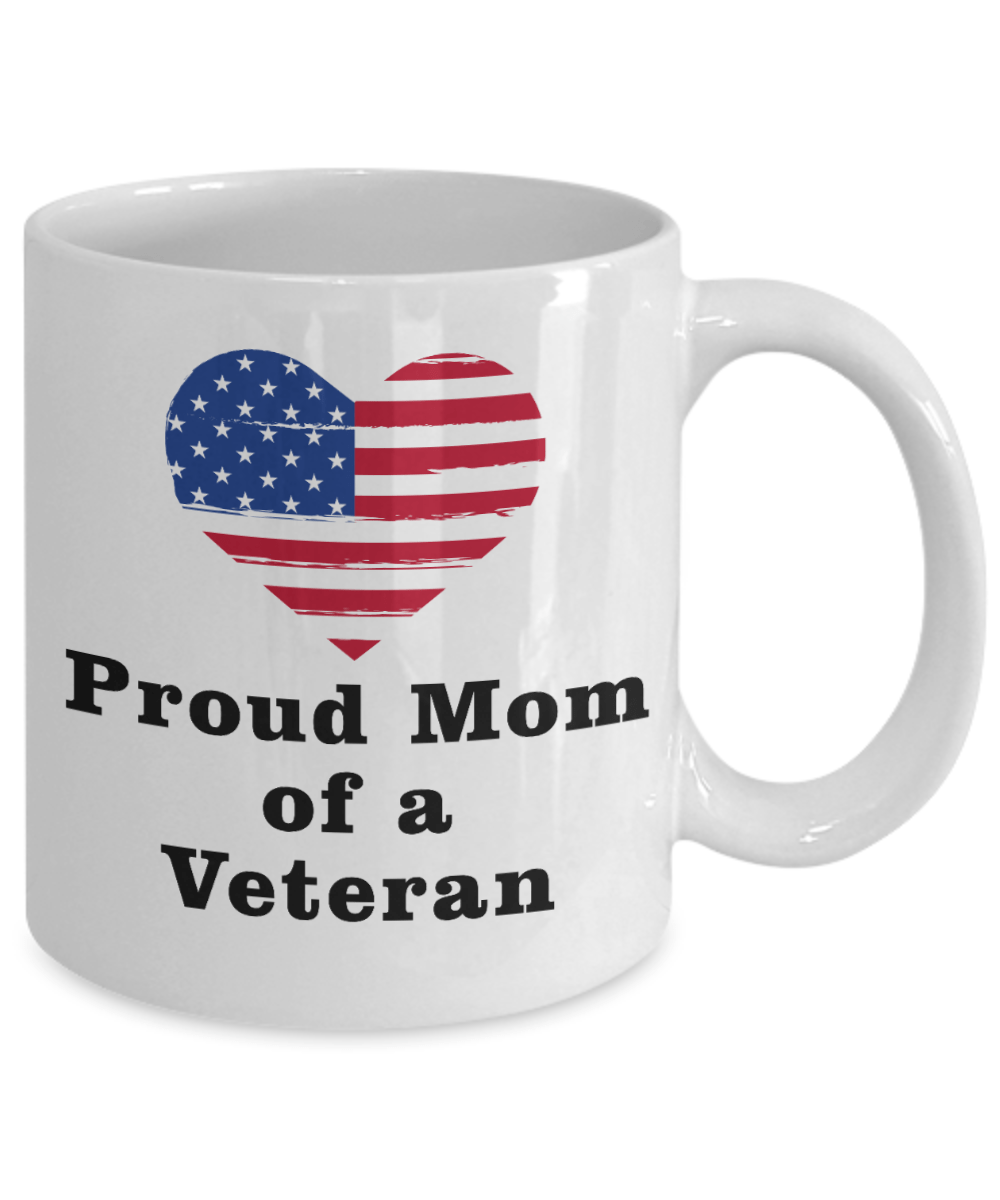 Proud Mom of a Veteran Custom Coffee Mug