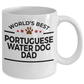 Portuguese Water Dog Lover Gift World's Best Dad Birthday Father's Day White Ceramic Coffee Mug