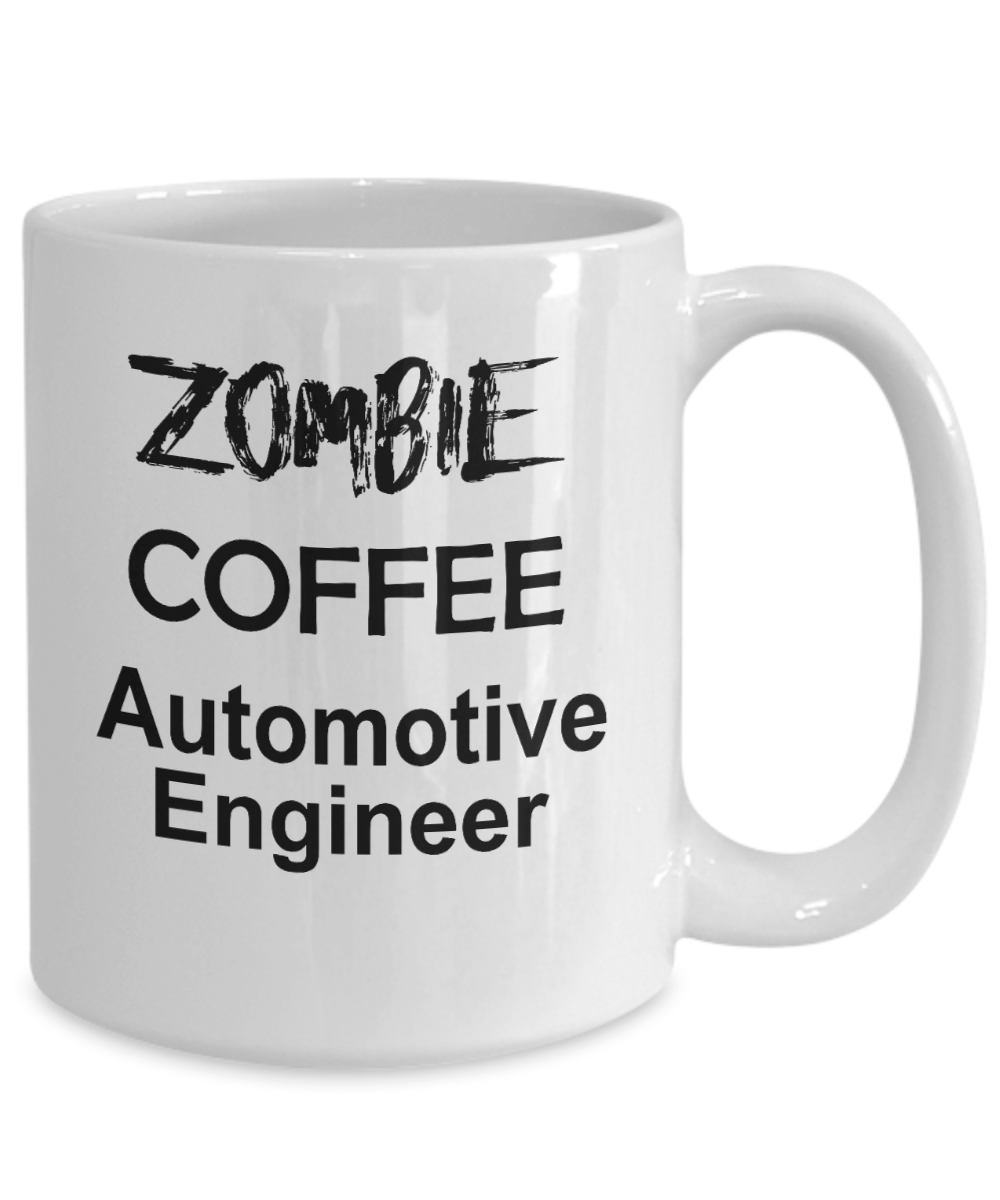 Automotive Engineer Zombie Gift White Ceramic Coffee Mug