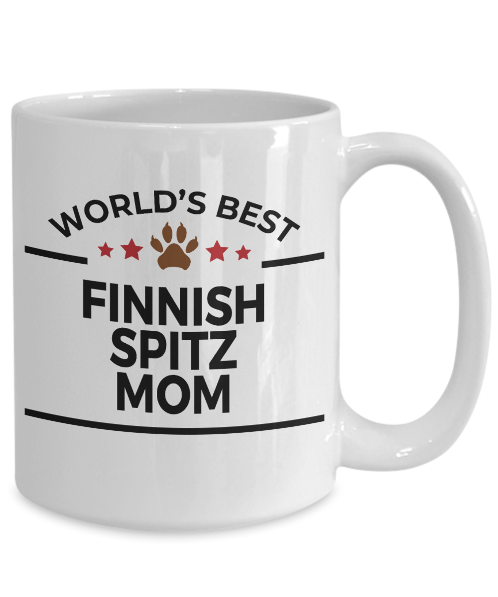 Finnish Spitz Dog Lover Gift World's Best Mom Birthday Mother's Day White Ceramic Coffee Mug