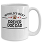 Drever Dog Lover Gift World's Best Dad Birthday Father's Day White Ceramic Coffee Mug