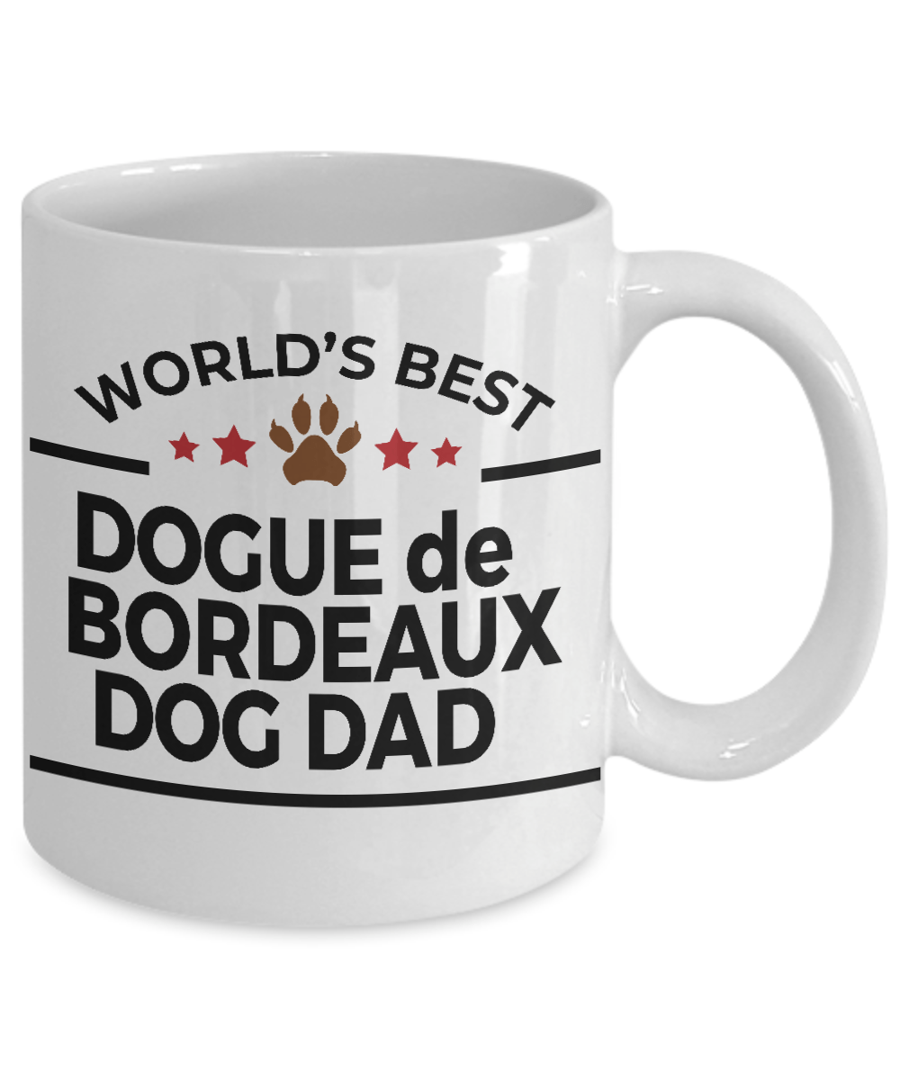 Dougue de Bordeaux Dog Lover Gift World's Best Dad Birthday Father's Day White Ceramic Coffee Mug