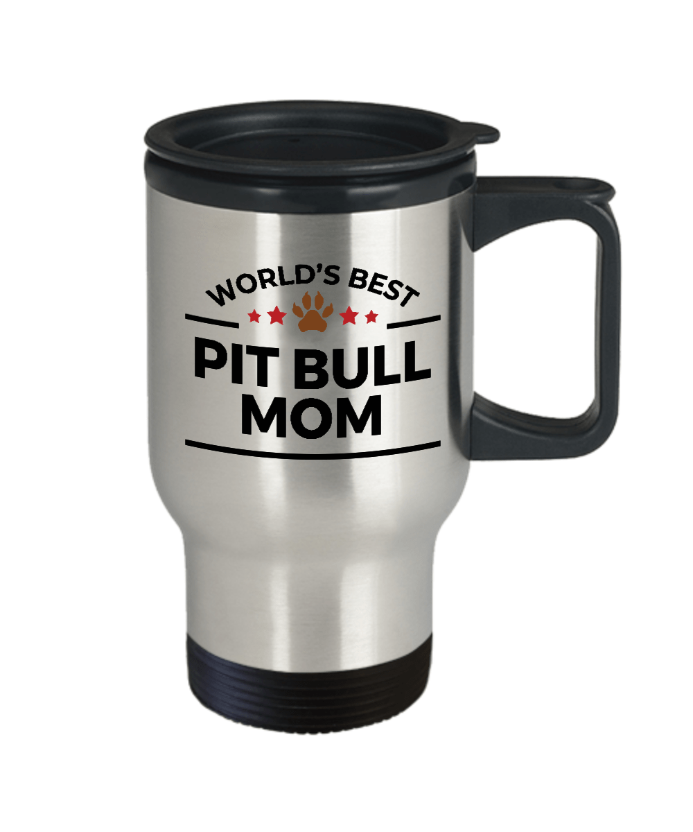Pit Bull Dog Mom Travel Coffee Mug
