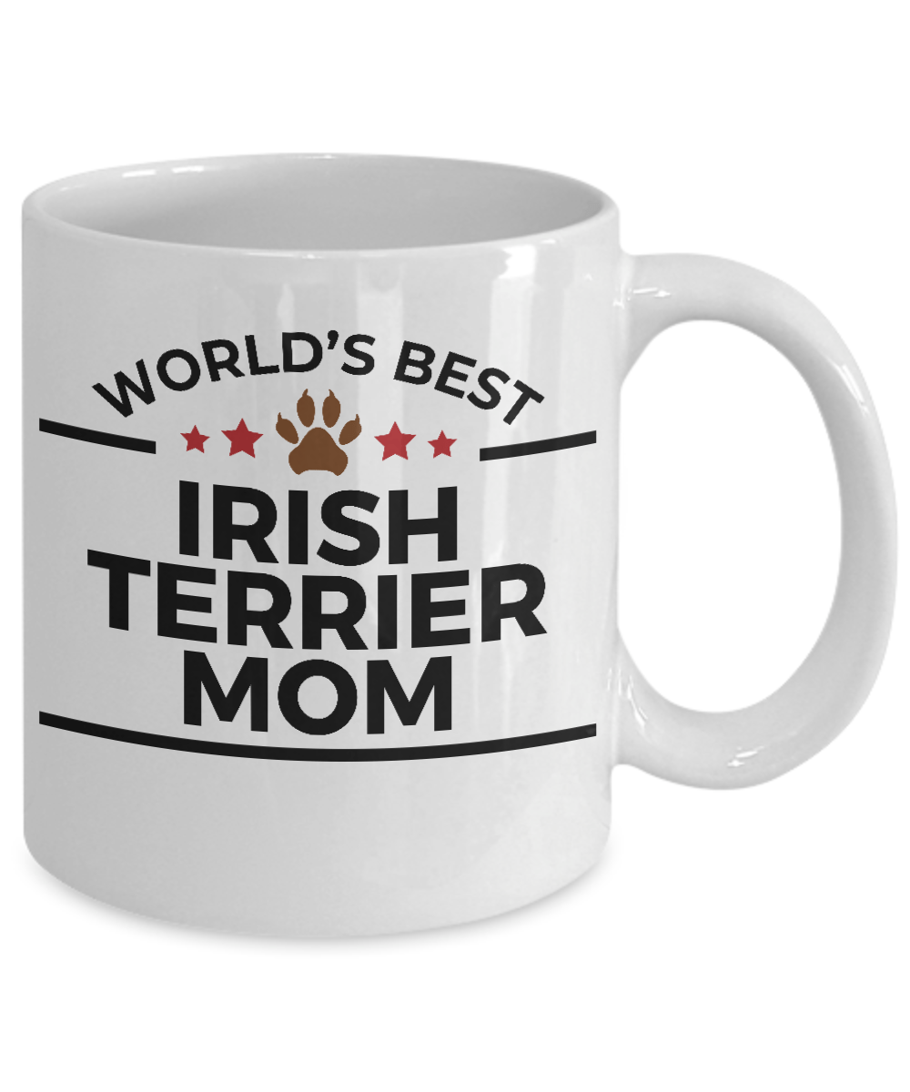 Irish Terrier Dog Lover Gift World's Best Mom Birthday Mother's Day White Ceramic Coffee Mug
