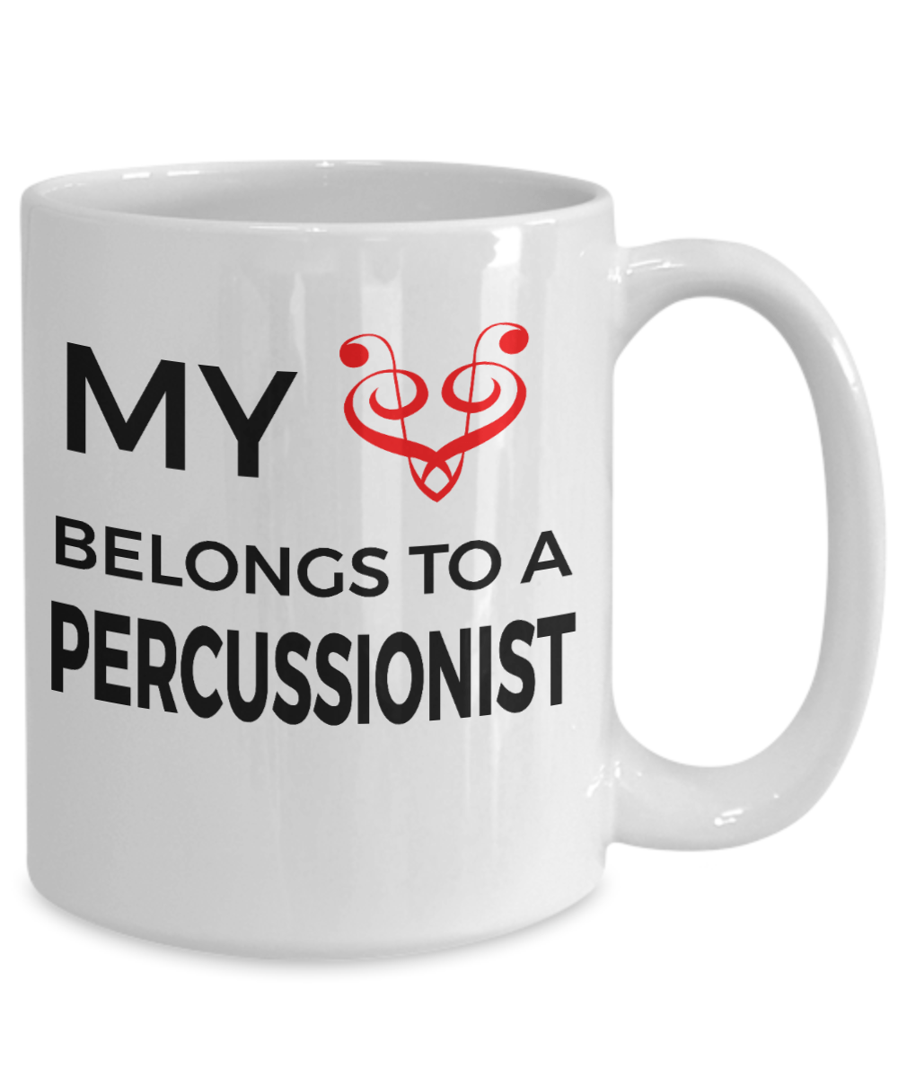 Percussionist Romantic Mug - My Heart Belongs to a Percussionist