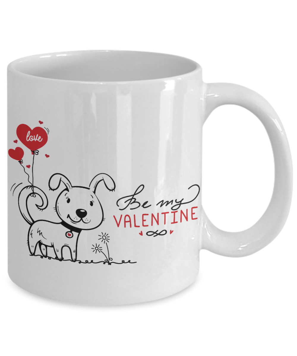 Be My Valentine Cute Puppy Mug