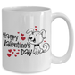 Happy Valentine's Day Coffee Mug With Cute Puppy and Hearts