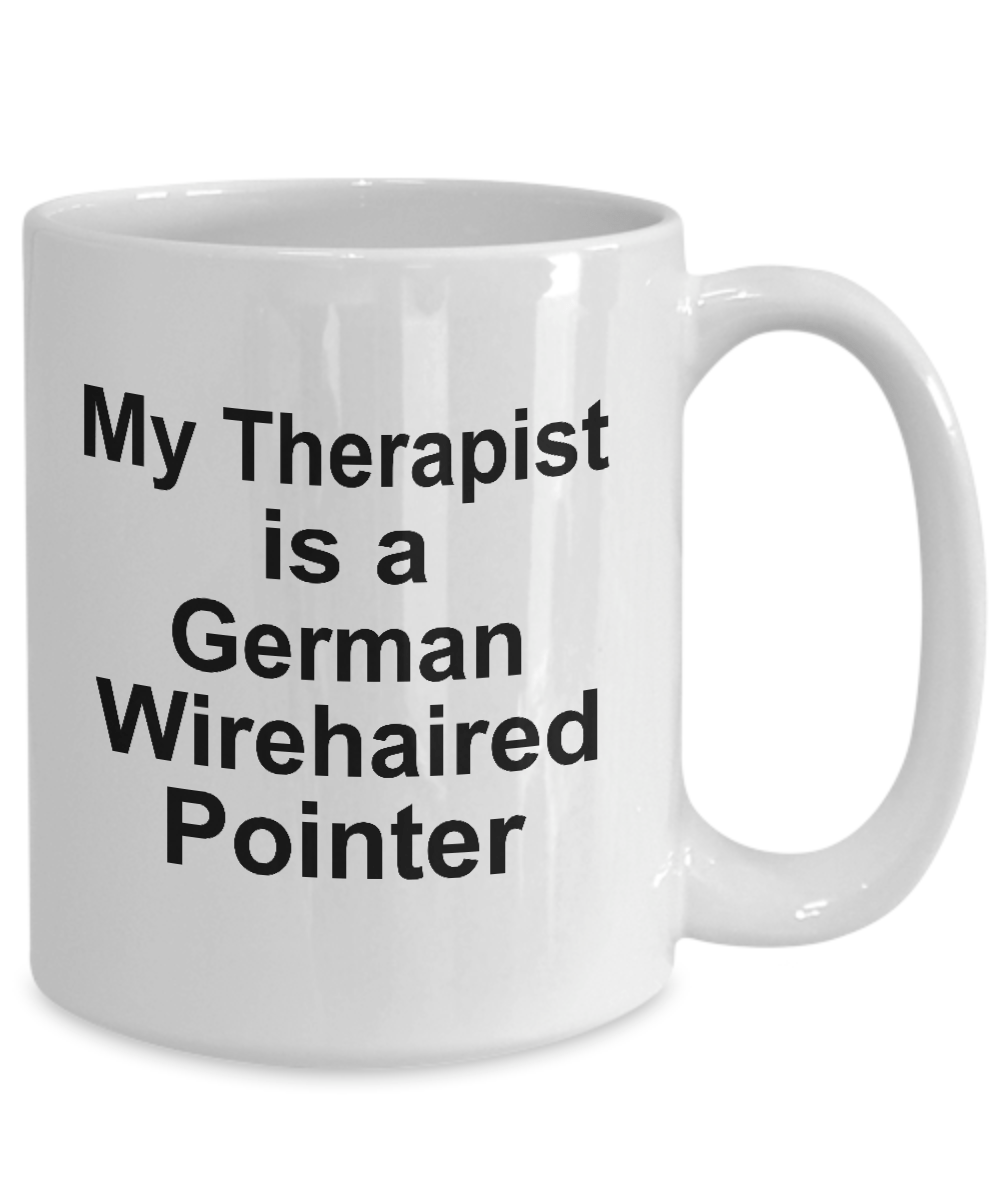 German Wirehaired Pointer Dog Owner Lover Funny Gift Therapist White Ceramic Coffee Mug