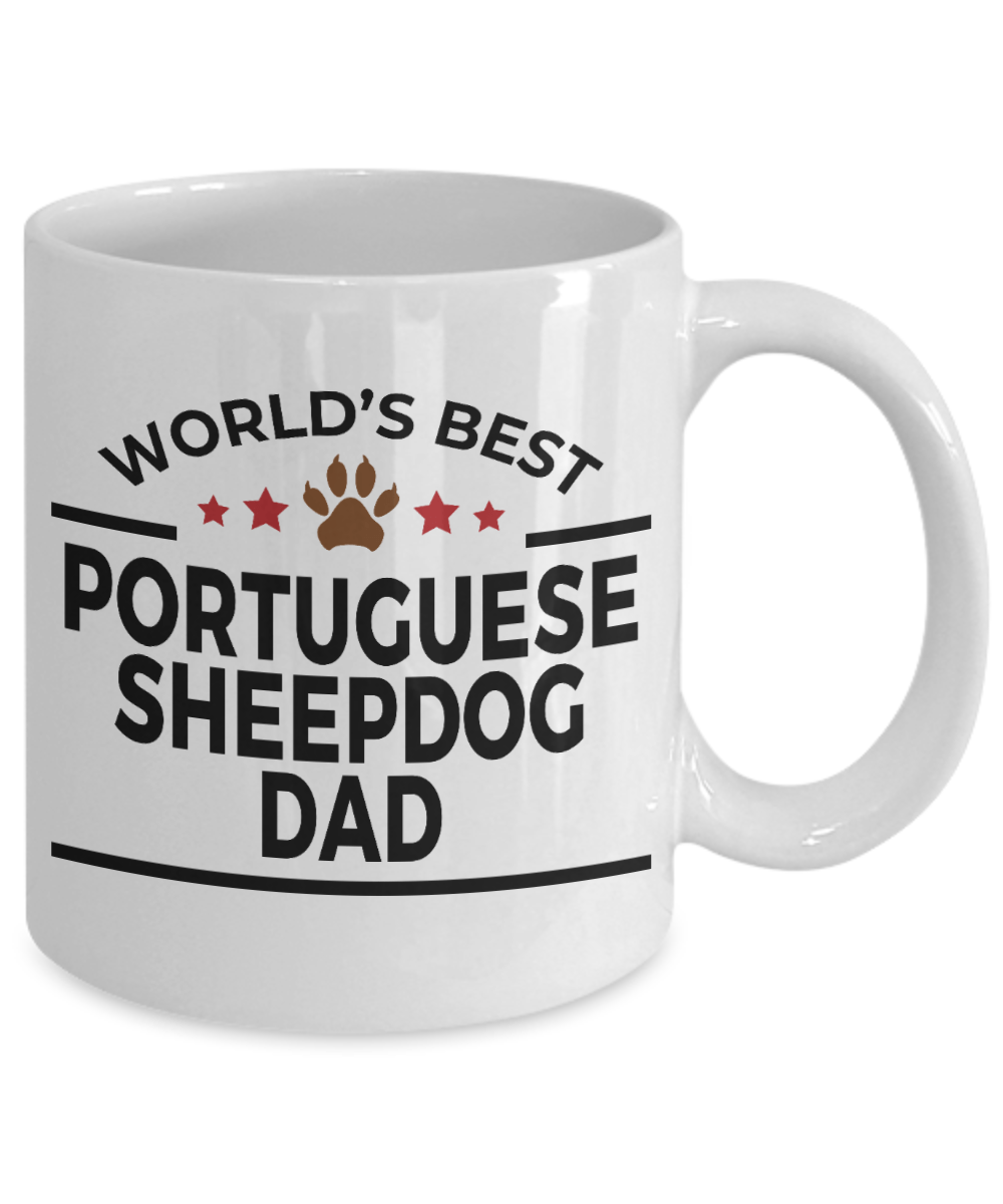 Portuguese Sheepdog Dog Lover Gift World's Best Dad Birthday Father's Day White Ceramic Coffee Mug