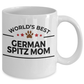 German Spitz Dog Lover Gift World's Best Mom Birthday Mother's Day White Ceramic Coffee Mug
