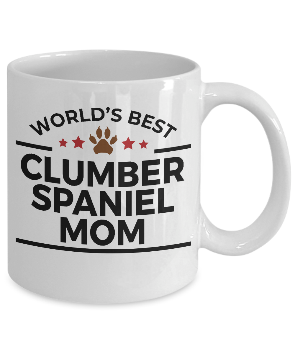Clumber Spaniel Dog Lover Gift World's Best Mom Birthday Mother's Day White Ceramic Coffee Mug
