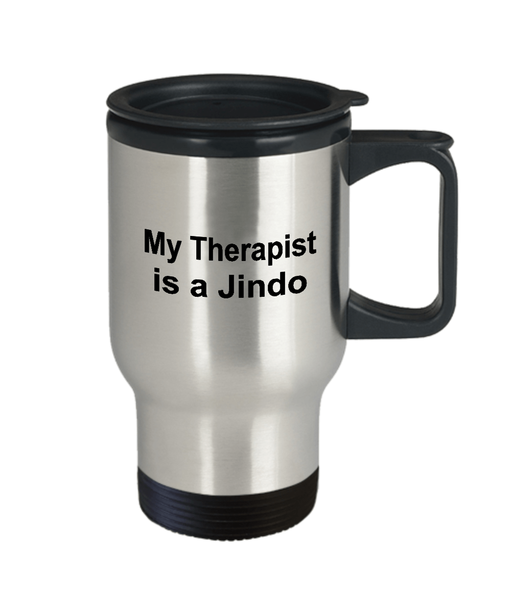Jindo Dog Owner Lover Funny Gift Therapist Stainless Steel Insulated Travel Coffee Mug