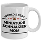 Miniature Schnauzer Ceramic Coffee Mug World's Best Mom Dog Lover Gift