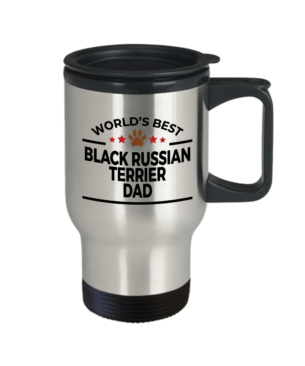 Black Russian Dog Dad Travel Coffee Mug