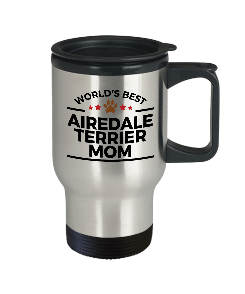 Airedale Terrier Dog Mom Travel Coffee Mug