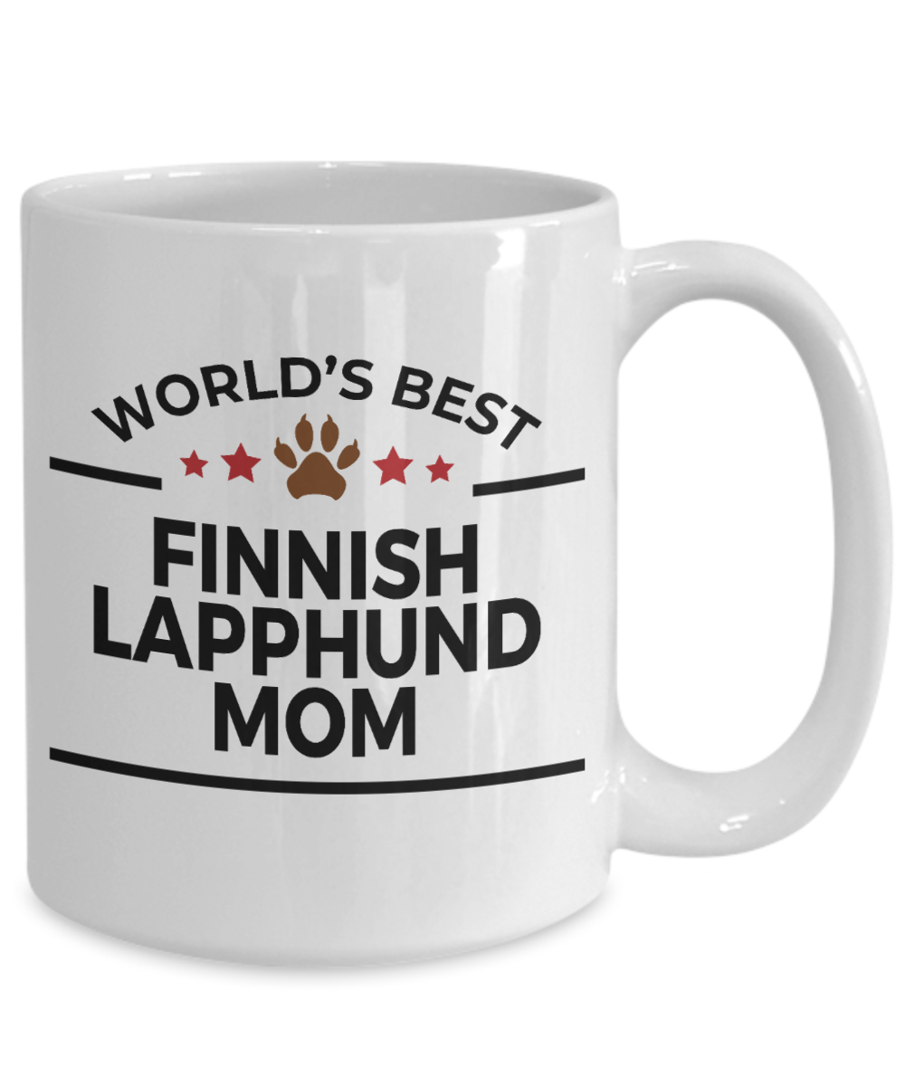 Finnish Lapphund Dog Lover Gift World's Best Mom Birthday Mother's Day White Ceramic Coffee Mug