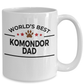 Komondor Dog Lover Gift World's Best Dad Birthday Father's Day White Ceramic Coffee Mug