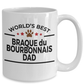 Braque du Bourbonnais Dog Lover Gift World's Best Dad Birthday Father's Day White Ceramic Coffee Mug
