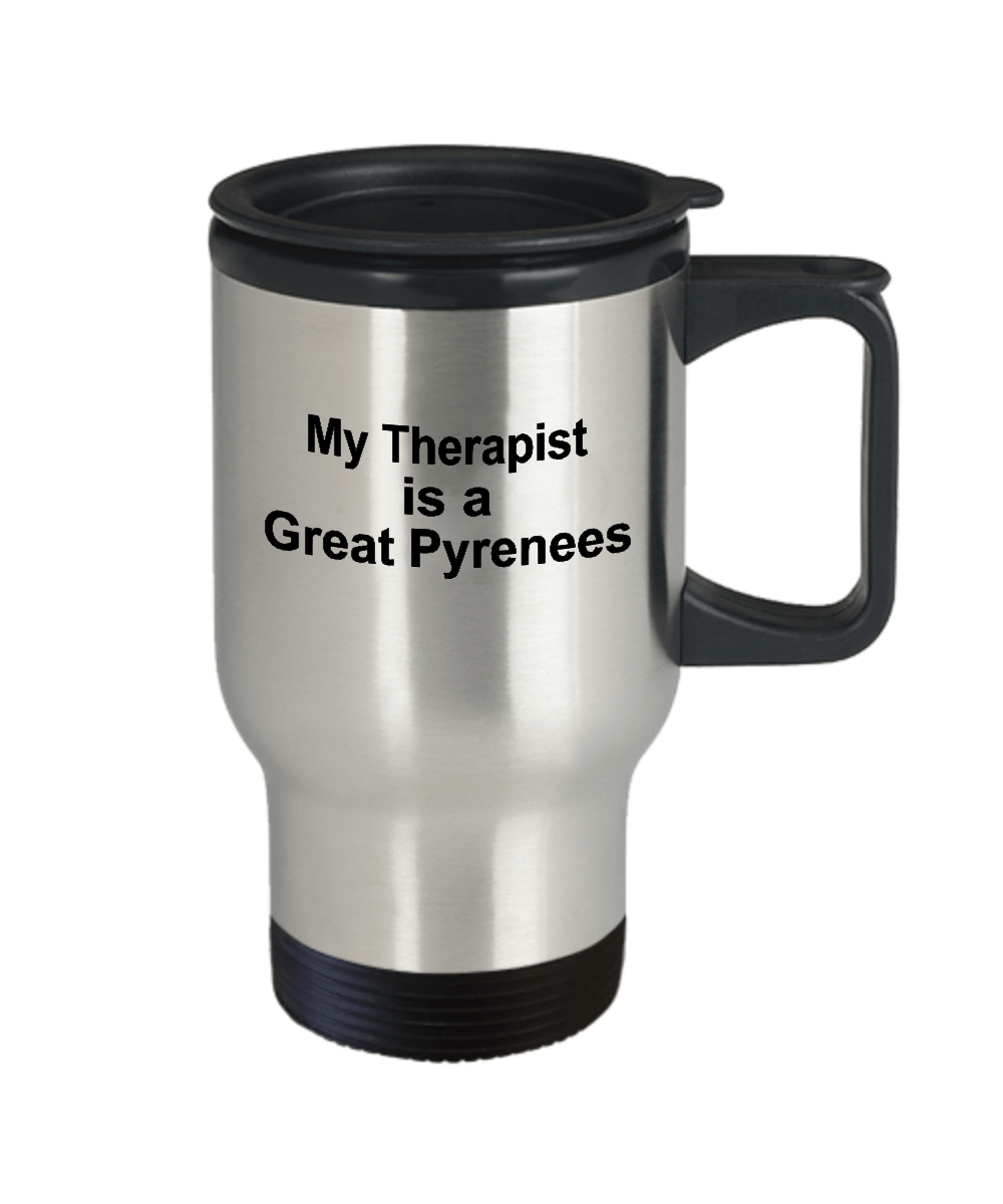 Great Pyrenees Dog Owner Lover Funny Gift Therapist Stainless Steel Insulated Travel Coffee Mug