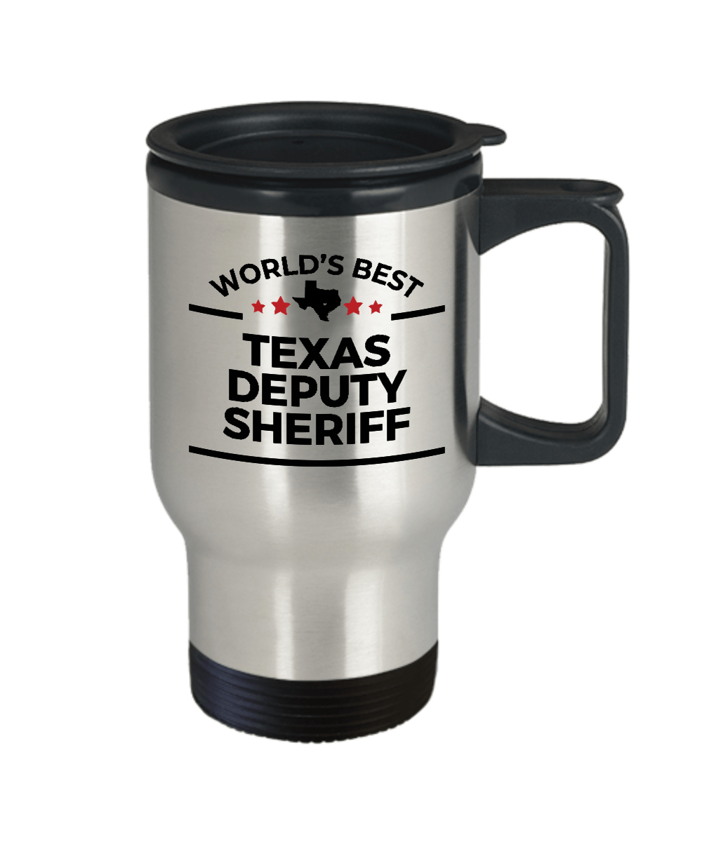 Texas Deputy Sheriff Gift World's Best Stainless Steel Insulated Travel Coffee Mug