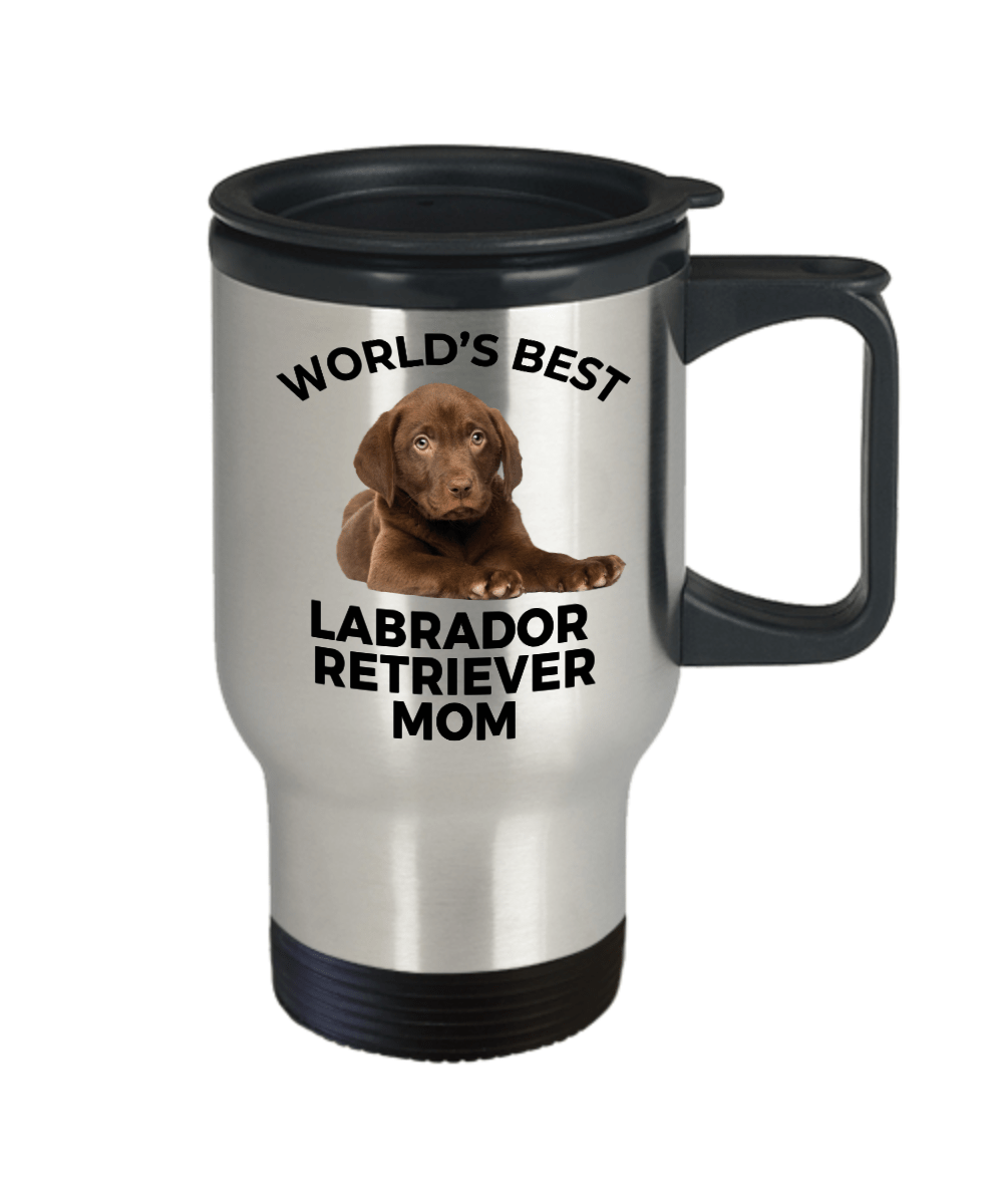 Chocolate Labrador Retriever Puppy Dog Mom Travel  Mug