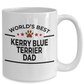 Kerry Blue Terrier Dog Lover Gift World's Best Dad Birthday Father's Day White Ceramic Coffee Mug