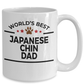 Japanese Chin Dog Lover Gift World's Best Dad Birthday Father's Day White Ceramic Coffee Mug