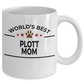 Plott Dog Lover Gift World's Best Mom Birthday Mother's Day White Ceramic Coffee Mug