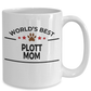 Plott Dog Lover Gift World's Best Mom Birthday Mother's Day White Ceramic Coffee Mug