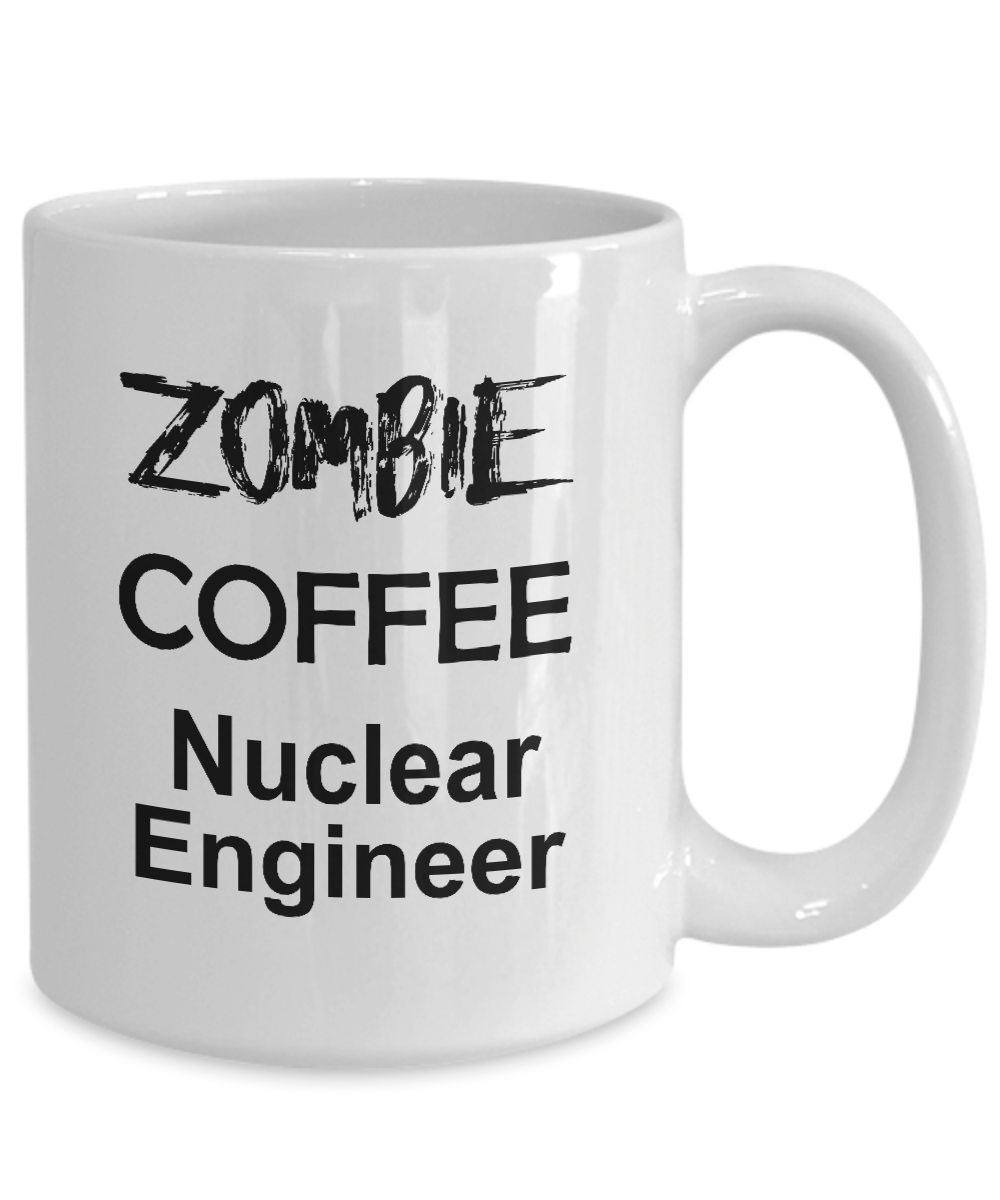 Nuclear Engineer White Ceramic Zombie Coffee Mug