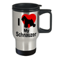 Love my Schnauzer Dog Travel Coffee Mug