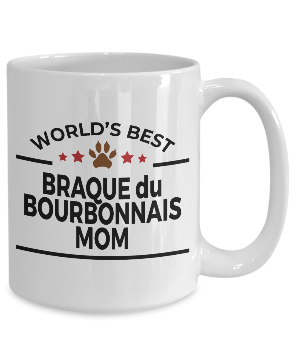Braque du Bourbonnais Dog Lover Gift World's Best Mom Birthday Mother's Day White Ceramic Coffee Mug