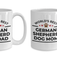 World's Best German Shepherd Dog Mom and Dad Couple Mugs- Set of 2