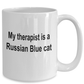 Russian Blue Cat Therapist Coffee Cup