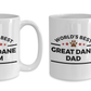Great Dane Dog Dad and Mom Couple Set of 2 Cups