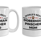 Doberman Pinscher Dog Dad and Mom Coffee Mug Set of 2