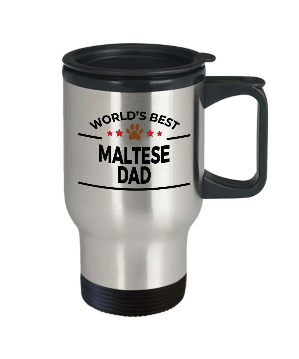 Maltese Dog Dad Travel Coffee Mug