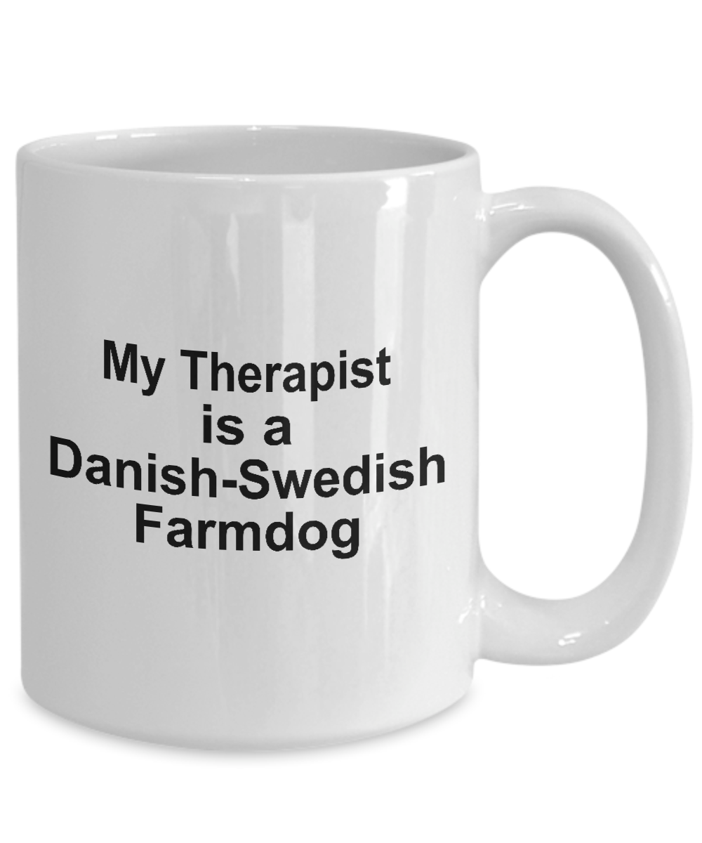 Danish-Swedish Farmdog Dog Owner Lover Funny Gift Therapist White Ceramic Coffee Mug