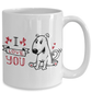 I Love You Cute Valentine Puppy Mug