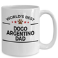 Dogo Argentino Dog Lover Gift World's Best Dad Coffee Mug