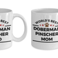 Doberman Pinscher Dog Dad and Mom Coffee Mug Set of 2