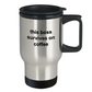 This Boss Survives on Coffee Funny Novelty Insulated Stainless Steel Travel Coffee Mug