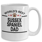 Sussex Spaniel Dog Lover Gift World's Best Dad Birthday Father's Day White Ceramic Coffee Mug
