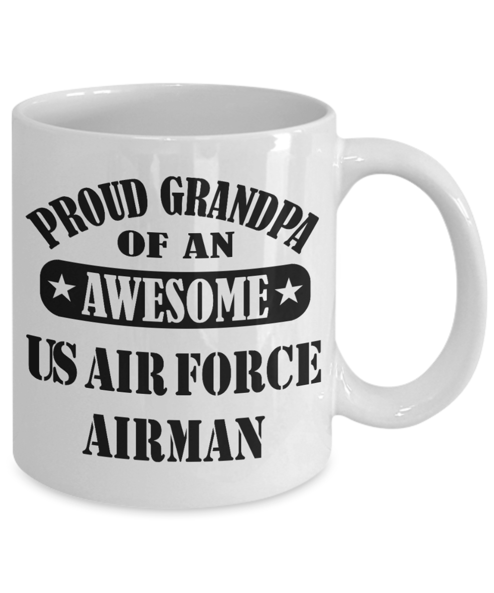 US Air Force Airman Proud Grandpa Coffee Mug