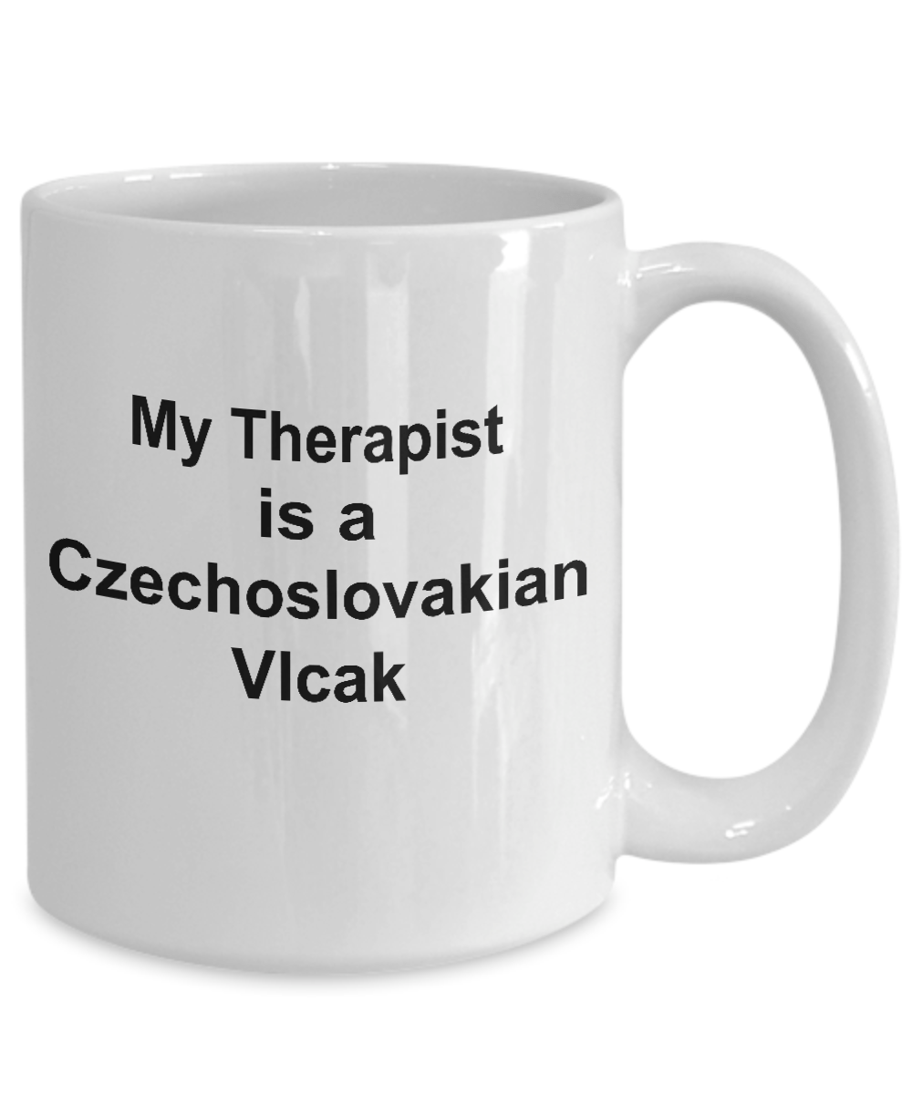 Czechoslovakian Vlcak Dog Owner Lover Funny Gift Therapist White Ceramic Coffee Mug