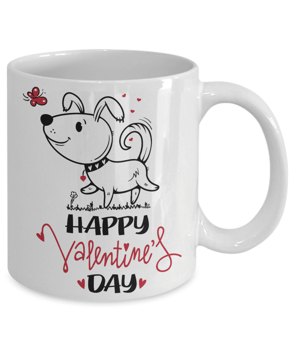Happy Valentine's Day Cutie Puppy Coffee Mug