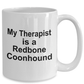 Redbone Coonhound Dog Owner Lover Funny Gift Therapist White Ceramic Coffee Mug