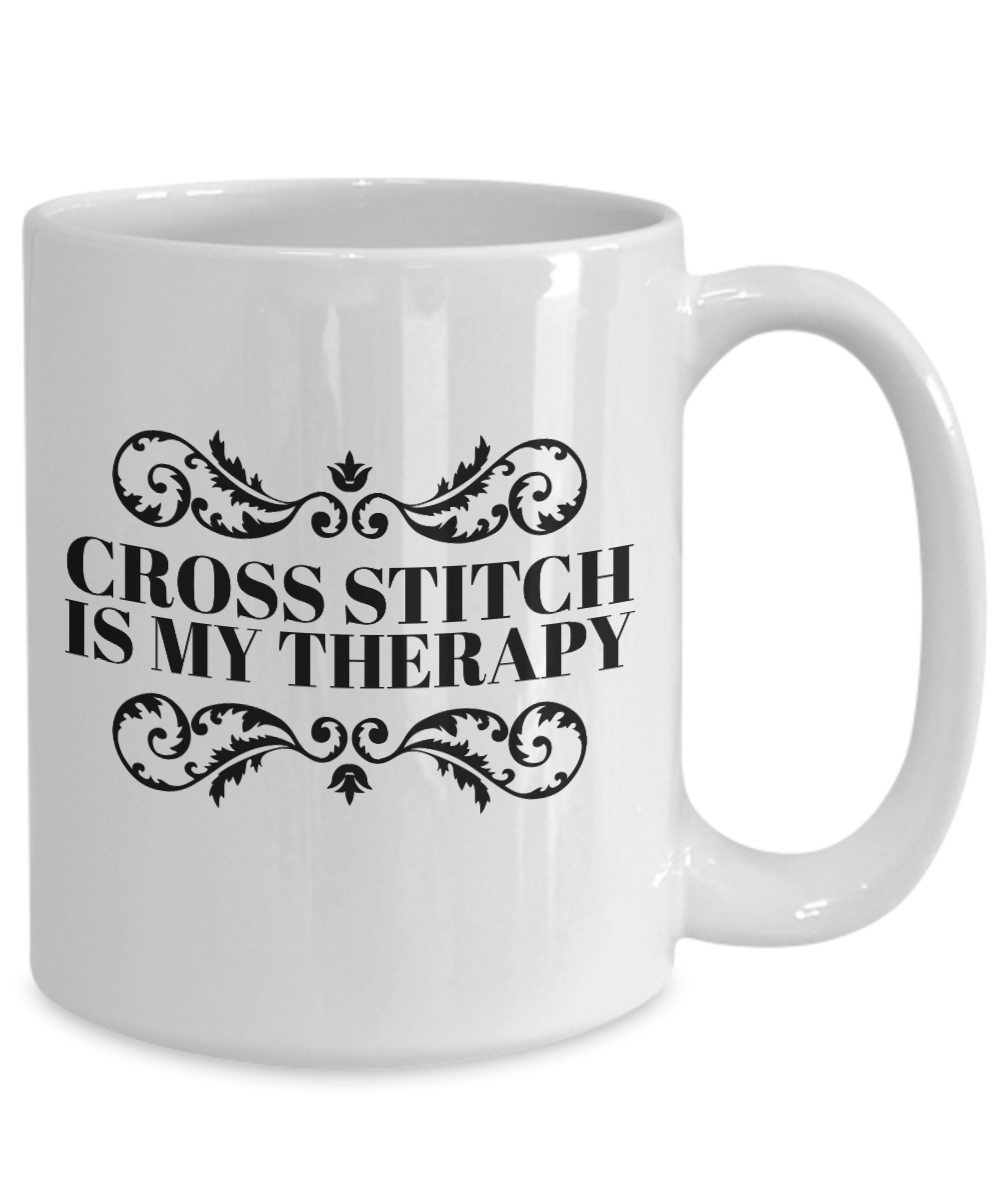 Cross Stitch Coffee Mug