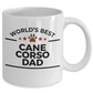 Cane Corso Dog Lover Gift World's Best Dad Birthday Father's Day White Ceramic Coffee Mug